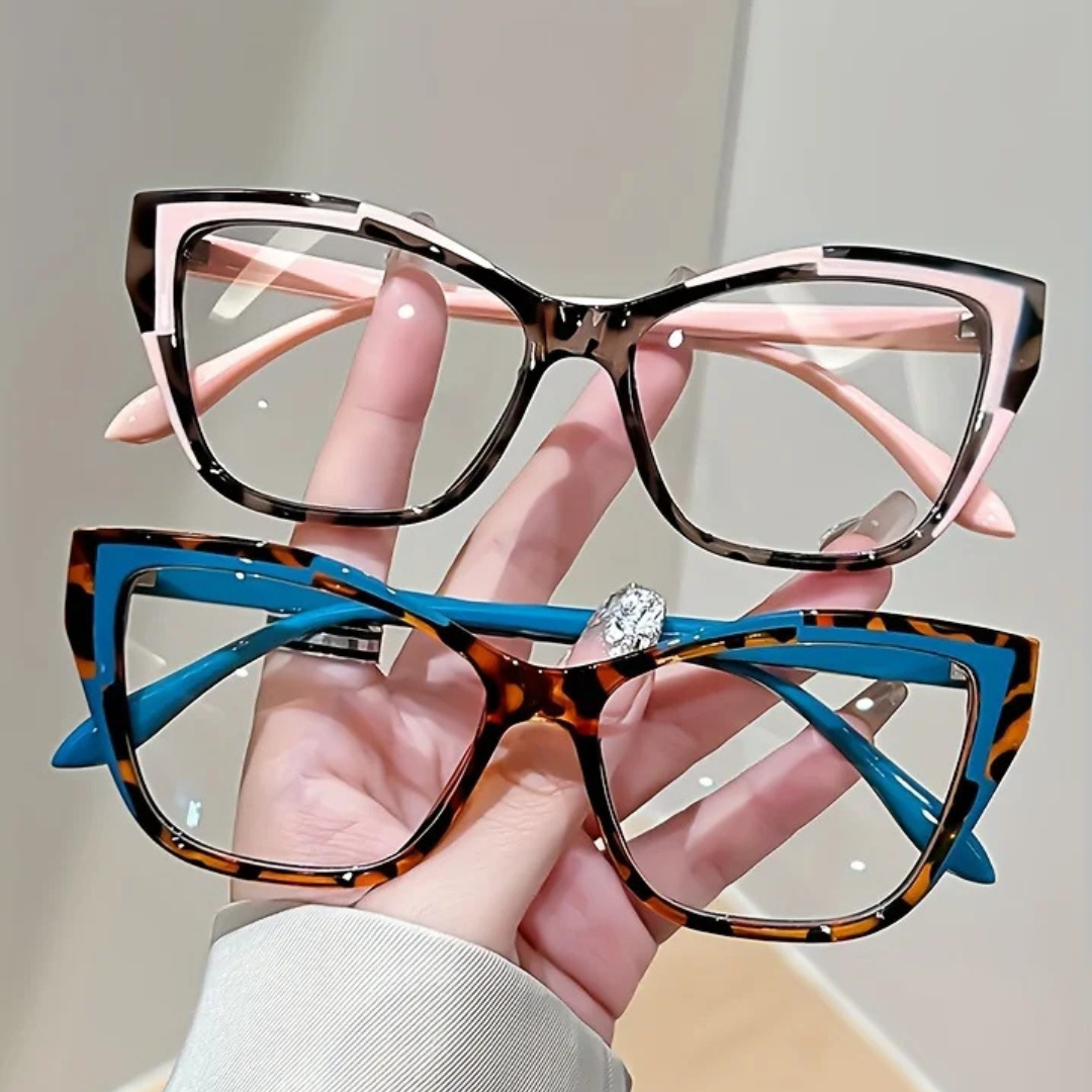 First Lens Vibrant Blue Cat Eye Blue Light Computer Glasses - B032