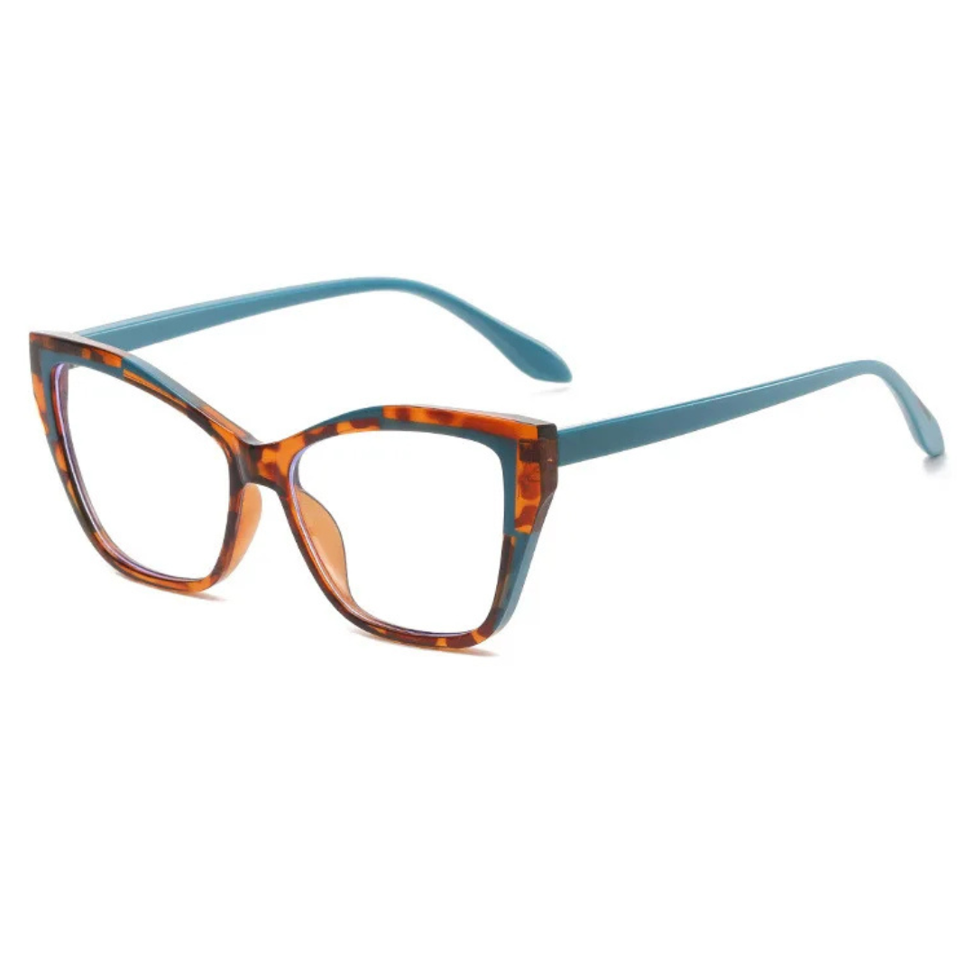 First Lens Vibrant Blue Cat Eye Blue Light Computer Glasses - B032