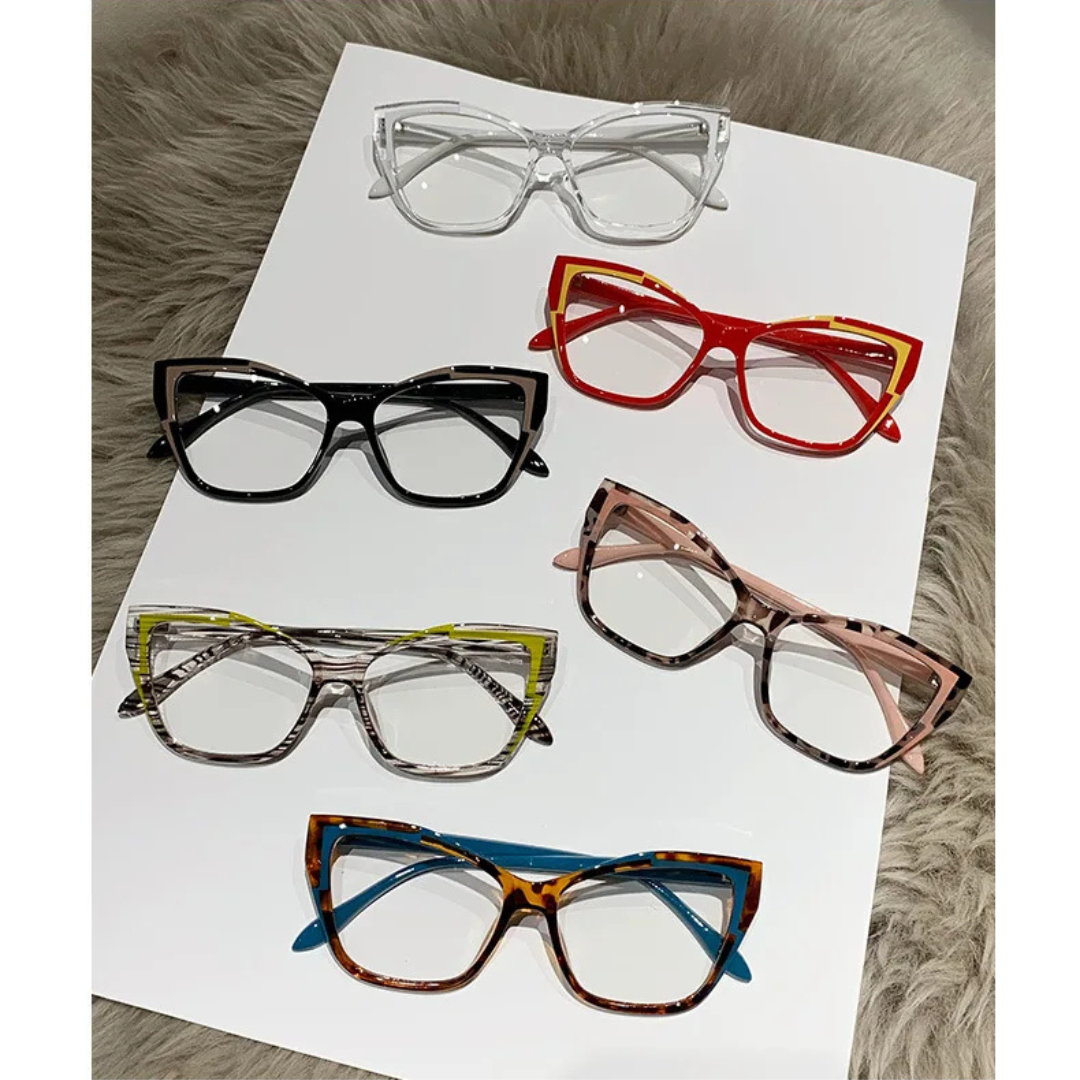 First Lens Vibrant Clear Cat Eye Blue Light Computer Glasses