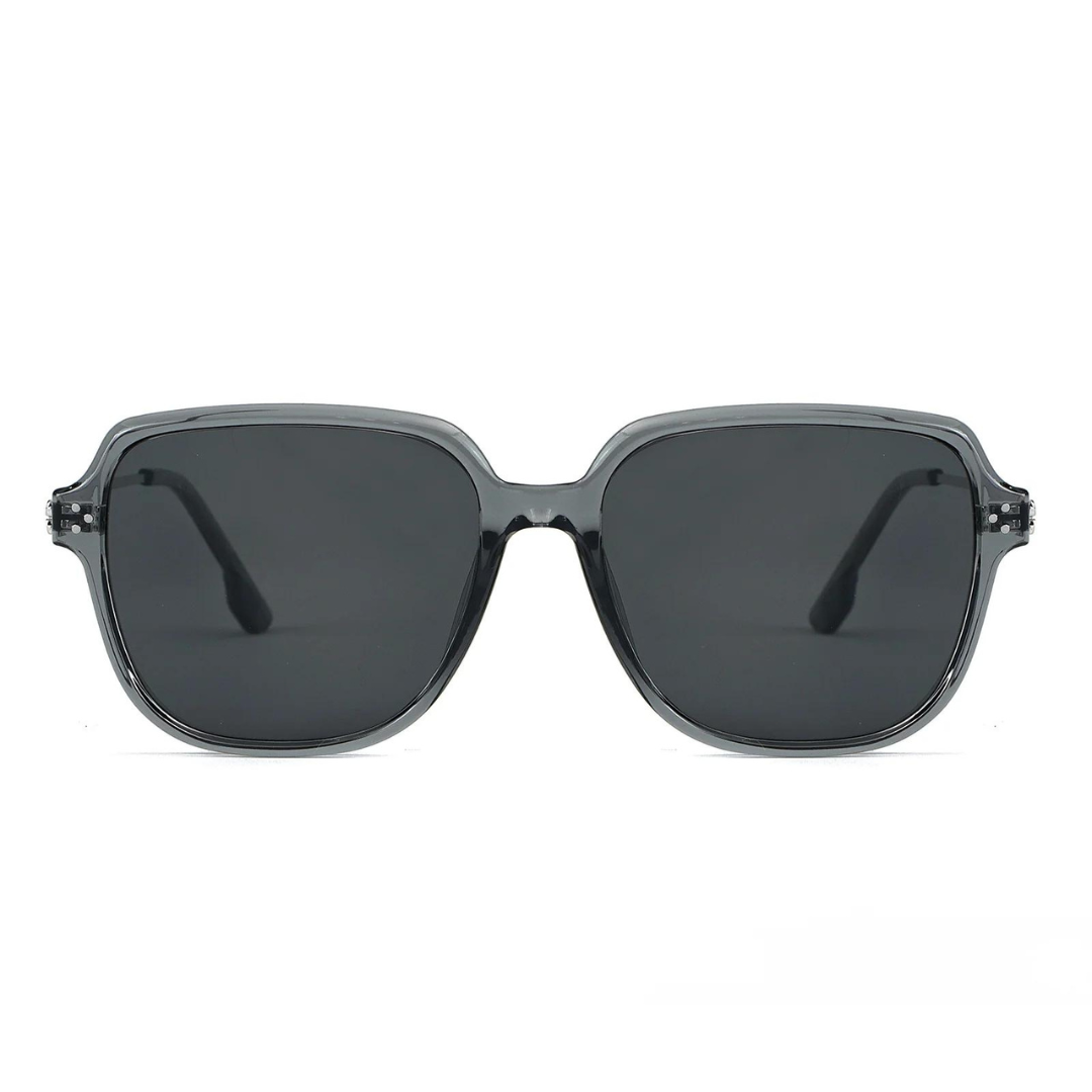 Close-Up of First Lens Vintage Charm Sunglasses on a Stone