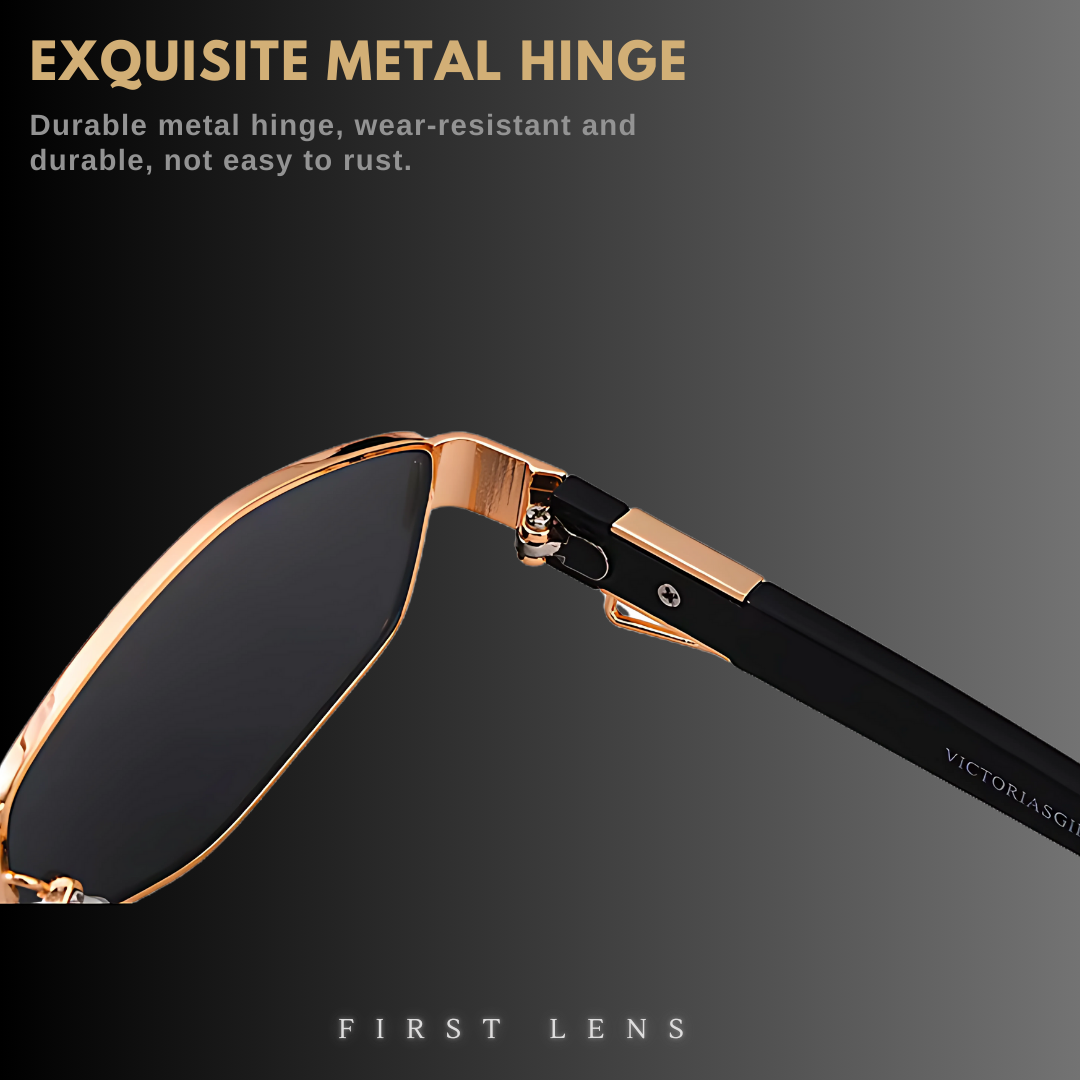 First Lens Vintage Punk Chic Chain Sunglasses - UV400 - S054