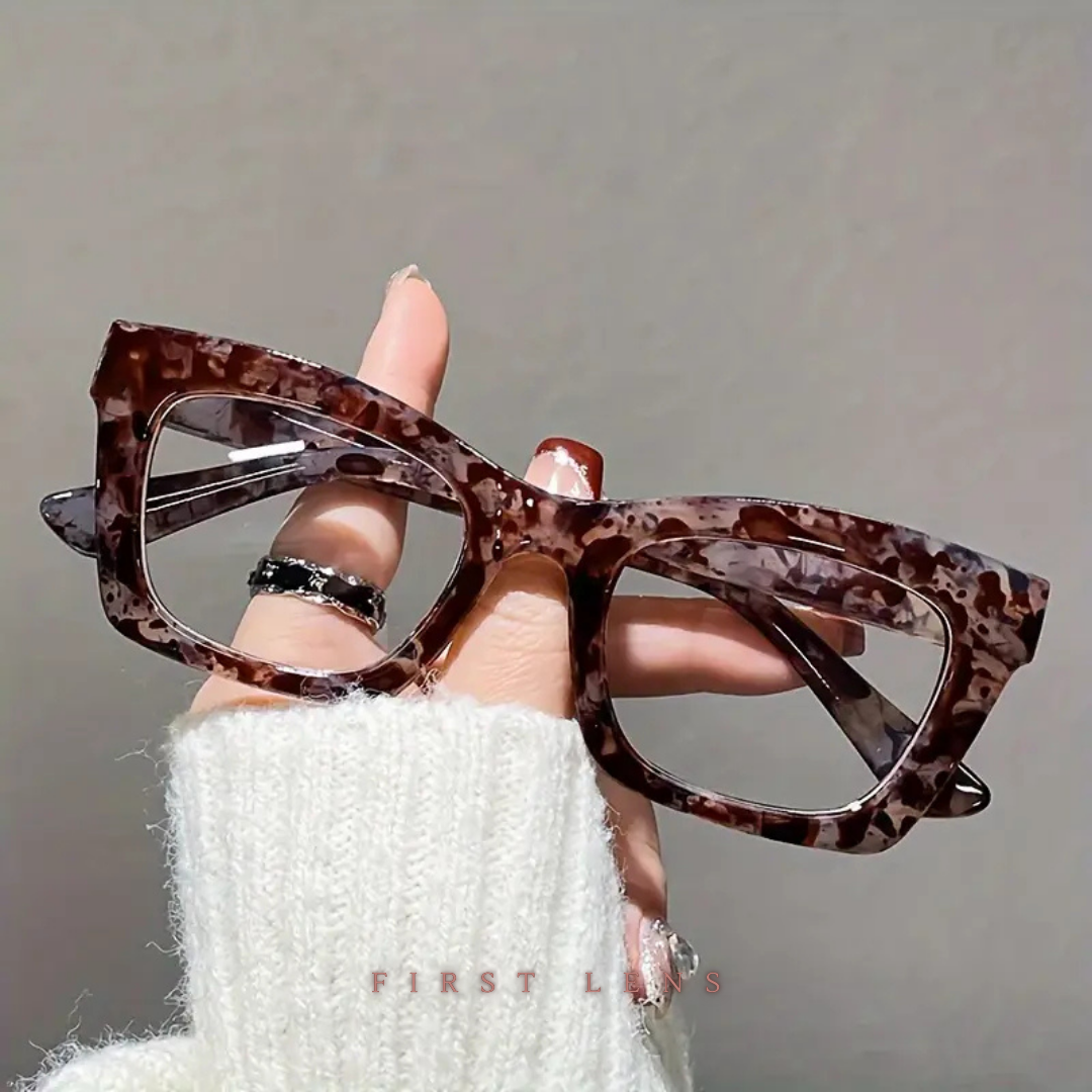 First Lens Vintage Square Blue Light Computer Glasses - B038