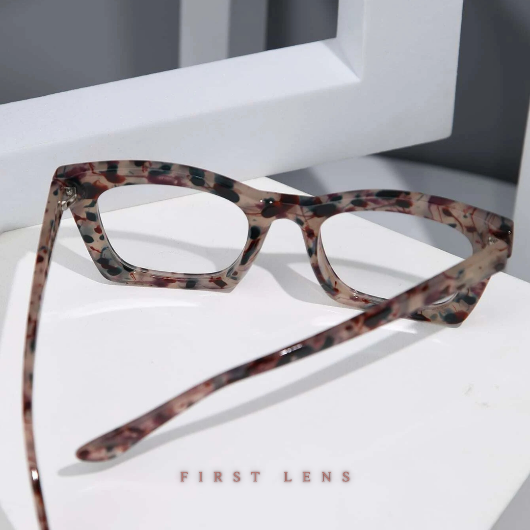 First Lens Vintage Square Blue Light Computer Glasses - B038