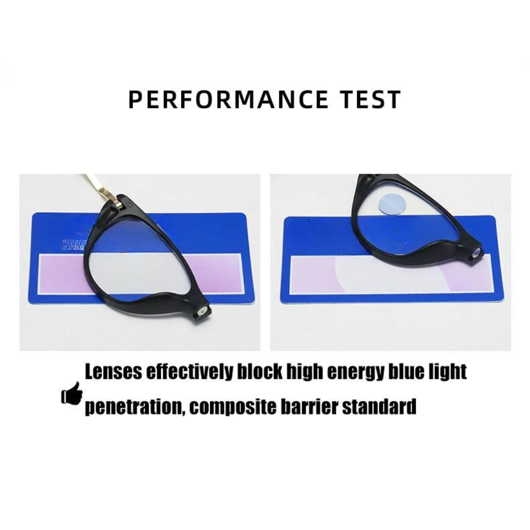 First Lens Women Magnetic Reading Glasses with open case