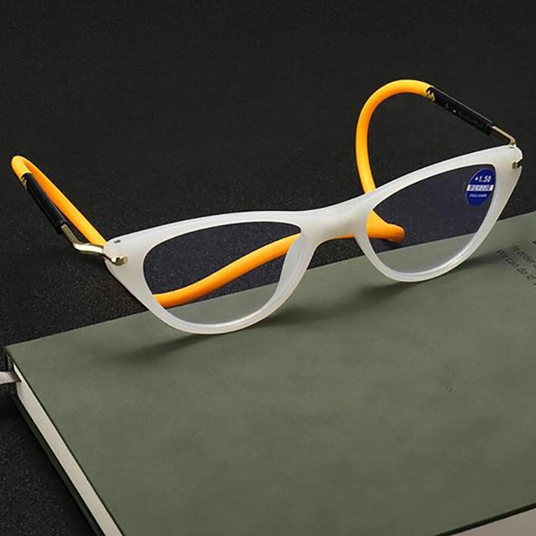 Elegant First Lens Women Magnetic Reading Glasses on white background