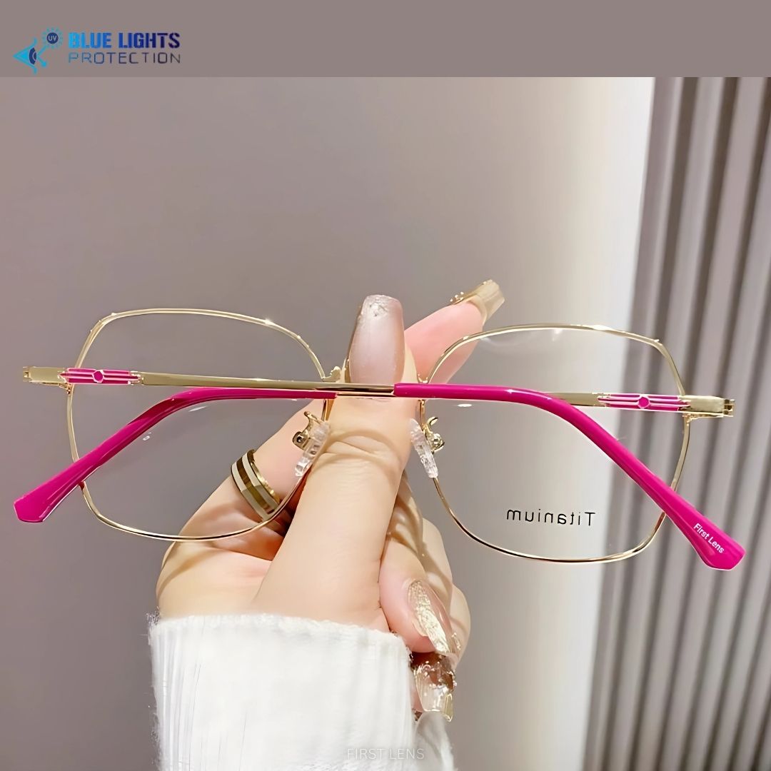 Lightweight Amora frame spectacles for digital eye strain relief