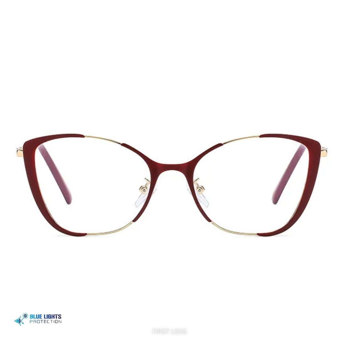 Clarisse glasses with lightweight frame and blue light filter lenses