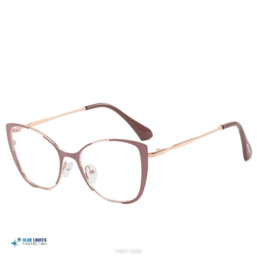 Stylish Clarisse eyewear with blue light protection by First Lens