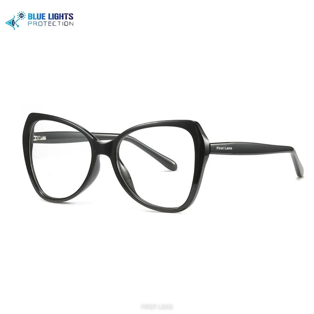 Flaire glasses with lightweight frame and blue light filter lenses