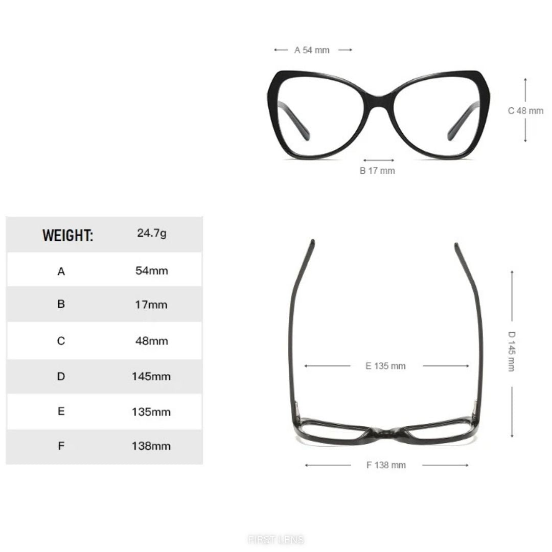 Durable Flaire frame with blue light protection lenses