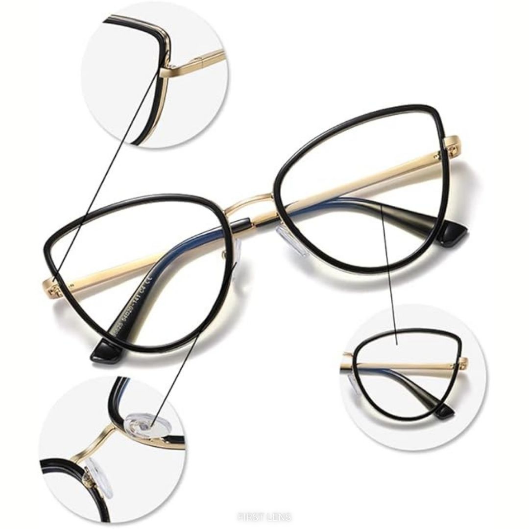 Lucent glasses with lightweight frame and blue light filter lenses