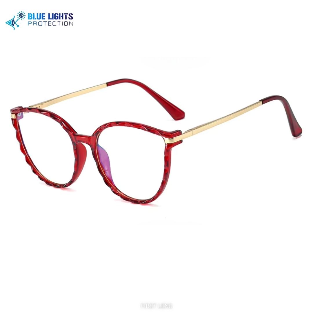 Modern Optura frame blue light protection glasses by First Lens
