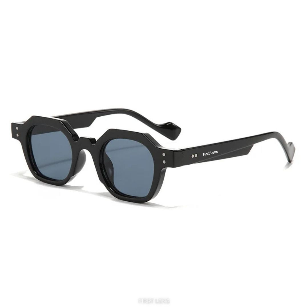 First Lens Prismnoir UV400 Sunglasses S019 – Stylish Black Frame, UV Protection