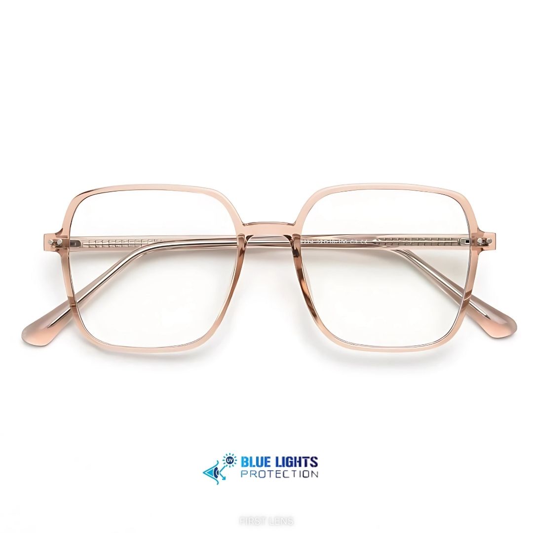 Snowy glasses with lightweight frame and blue light filter lenses