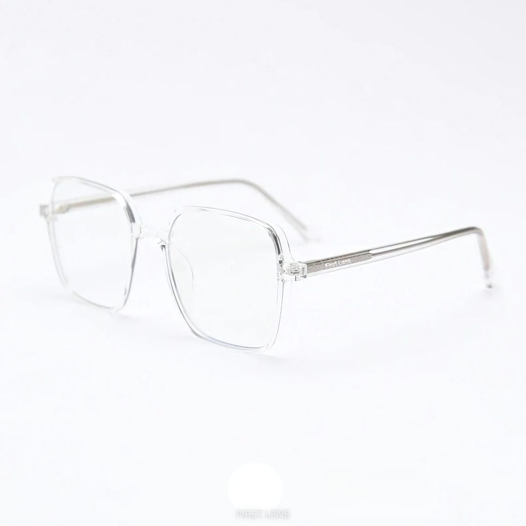 Stylish Snowy eyewear with blue light protection by First Lens
