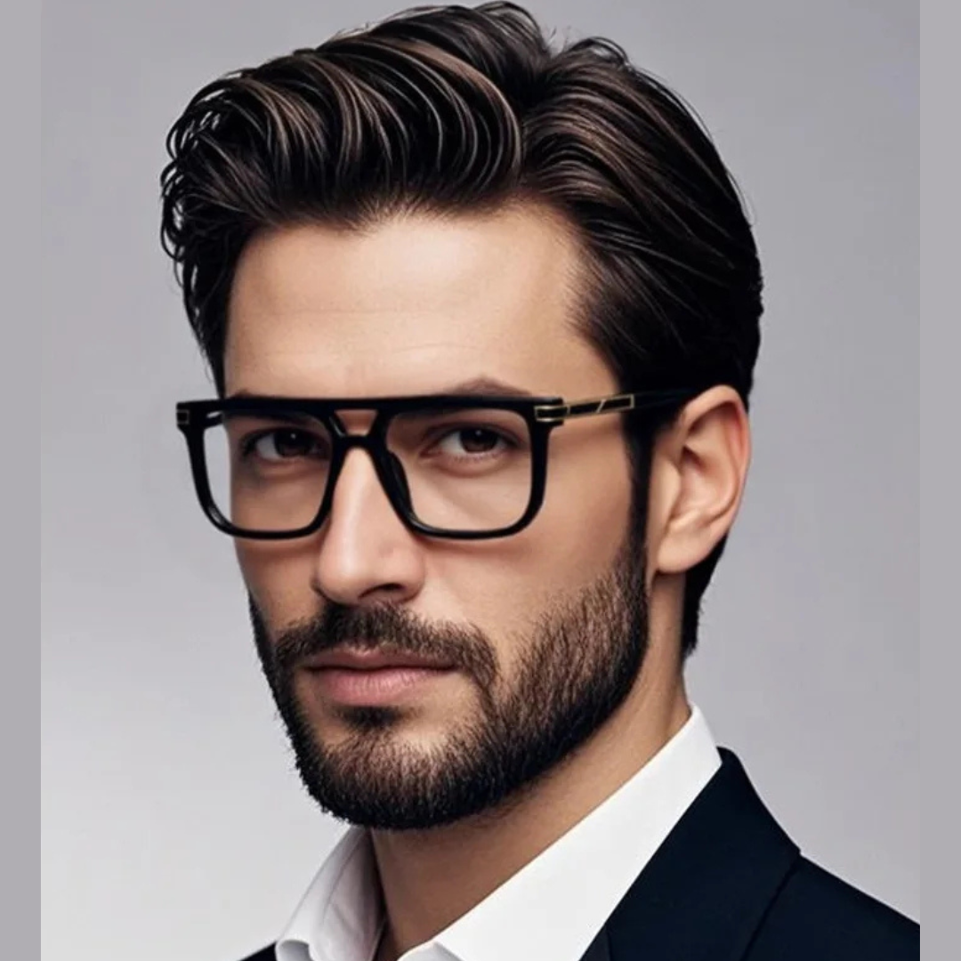 First Lens Apex Bridge Blue Light Computer Glasses- B109-Matt-Black