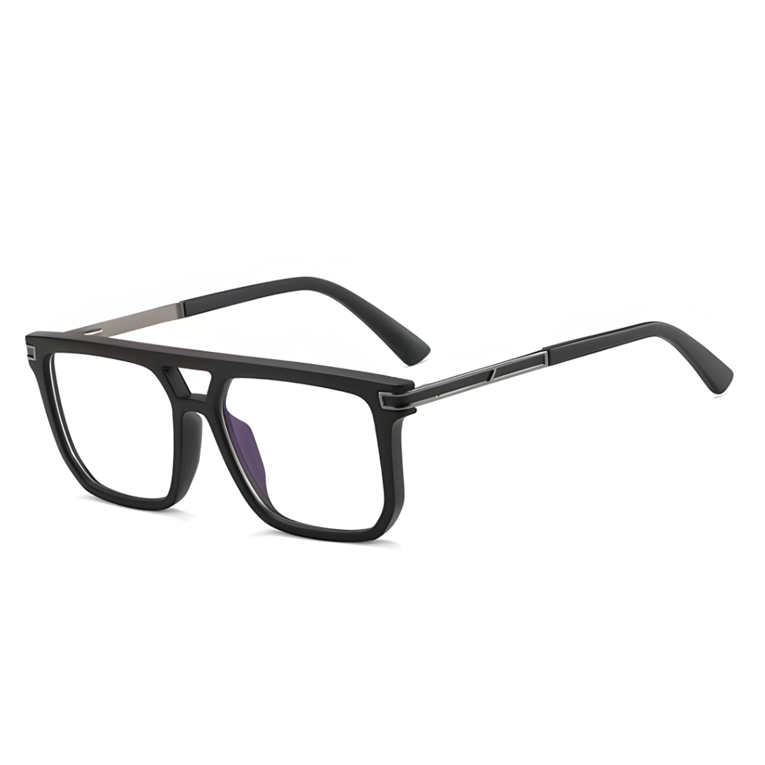 First Lens Apex Bridge Blue Light Computer Glasses- B109-Matt-Black