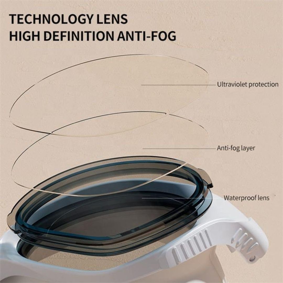 First Lens Adults Swimming Goggles with UV Protection & AntiFog Glasses for men & Women-