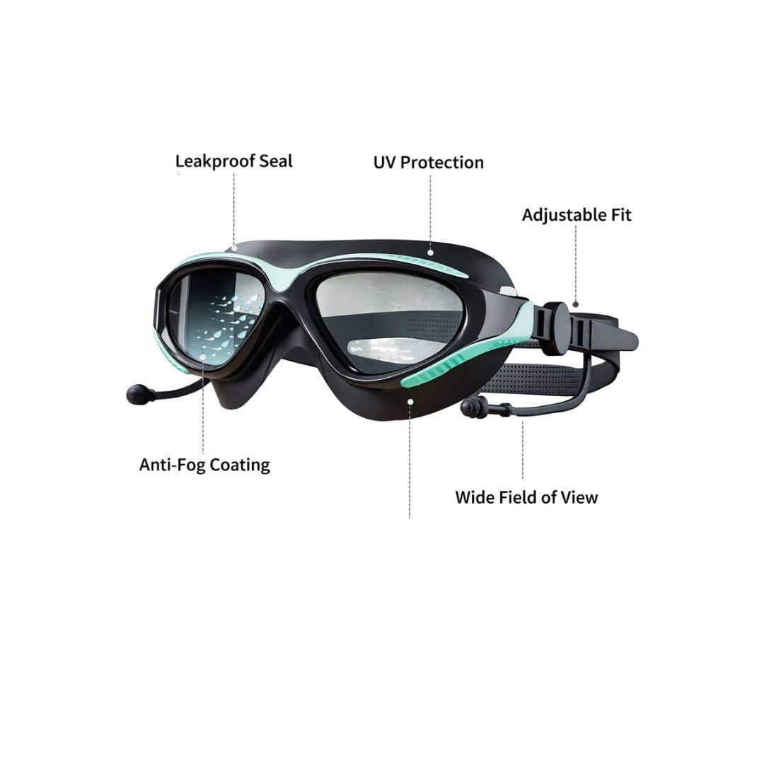 First Lens Adults Swimming Goggles with UV Protection & AntiFog Glasses for men & Women-