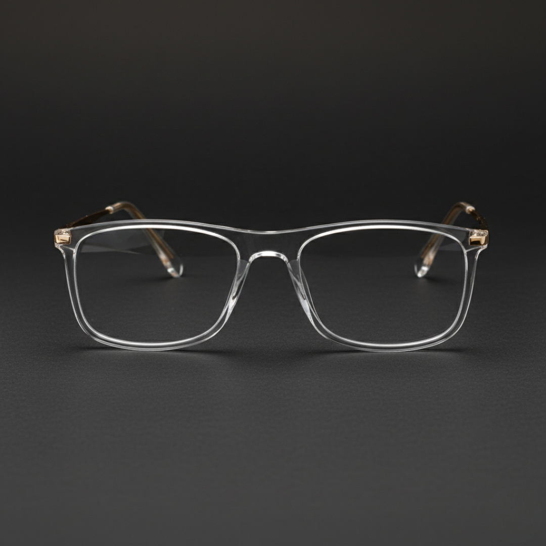 First Lens Aqua Transparent Blue Light Computer Glasses- B113