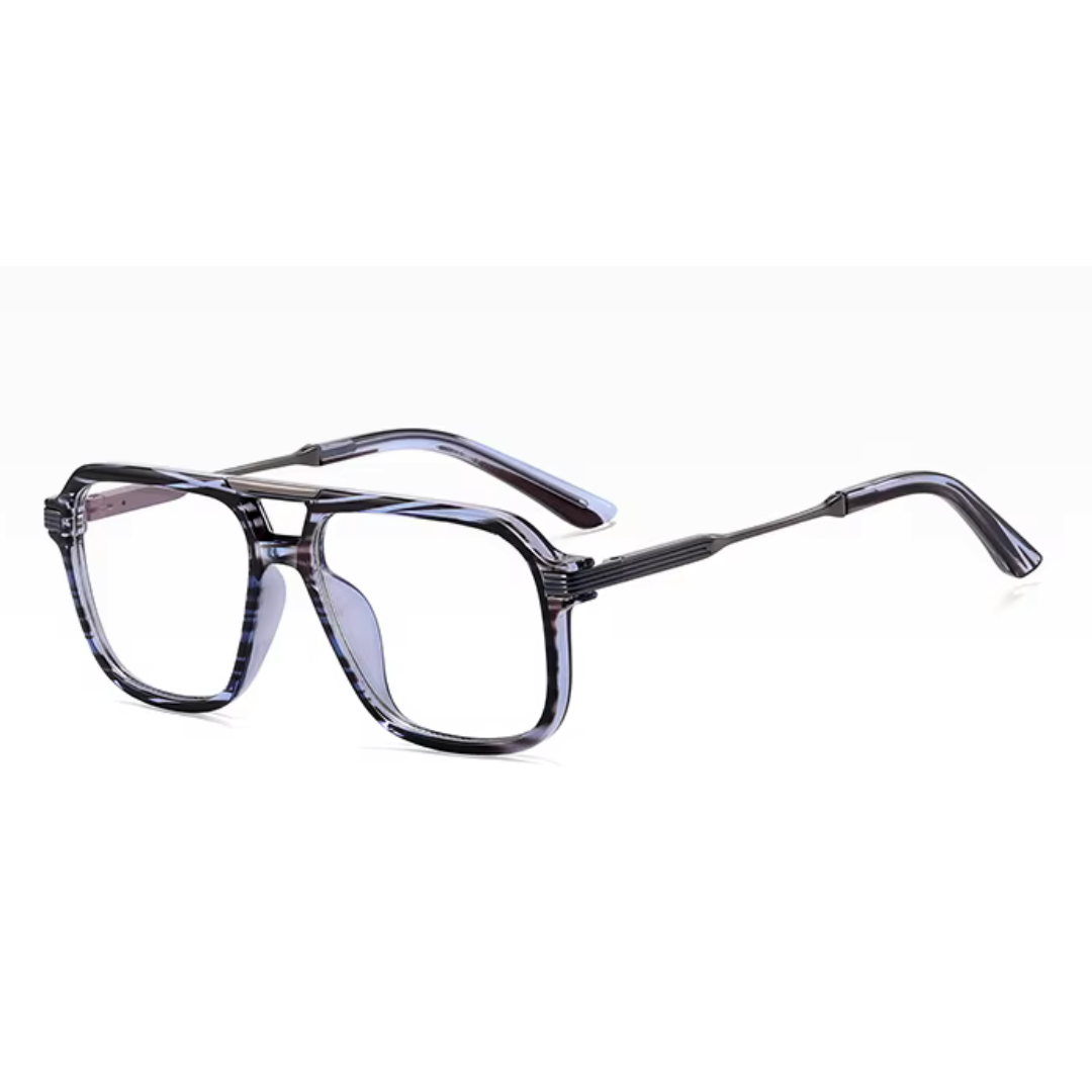 First Lens Astro Bar Blue Light Computer Glasses- B115-Blue-Stripe