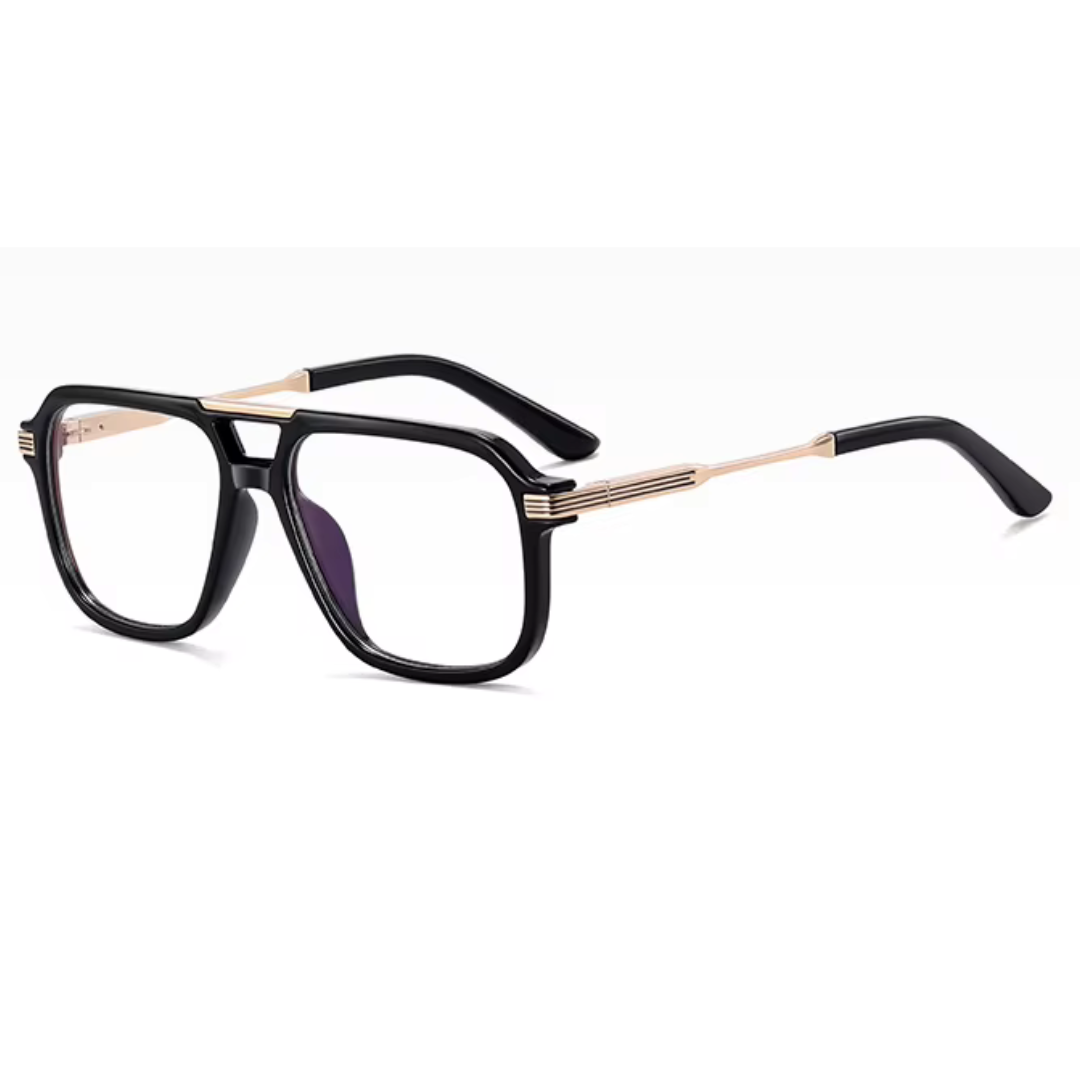 First Lens Astro Bar Blue Light Computer Glasses- B115-Gold-Black