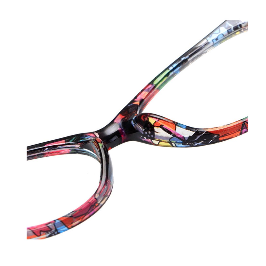 First Lens Cat Eye Floral Computer Glasses For Women-B094