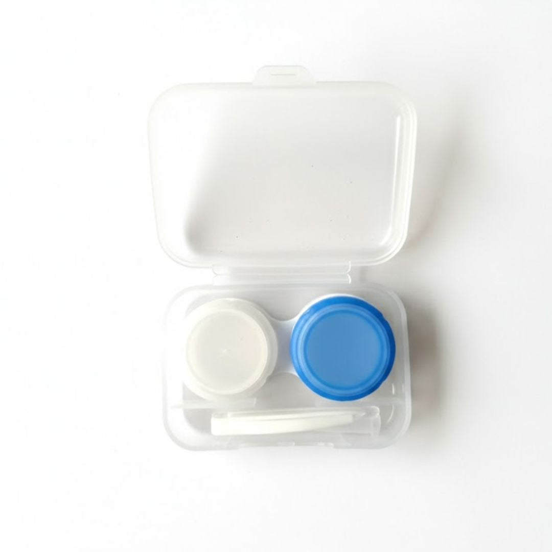 First Lens Compact Transparent Contact Lens Travel Care Kit