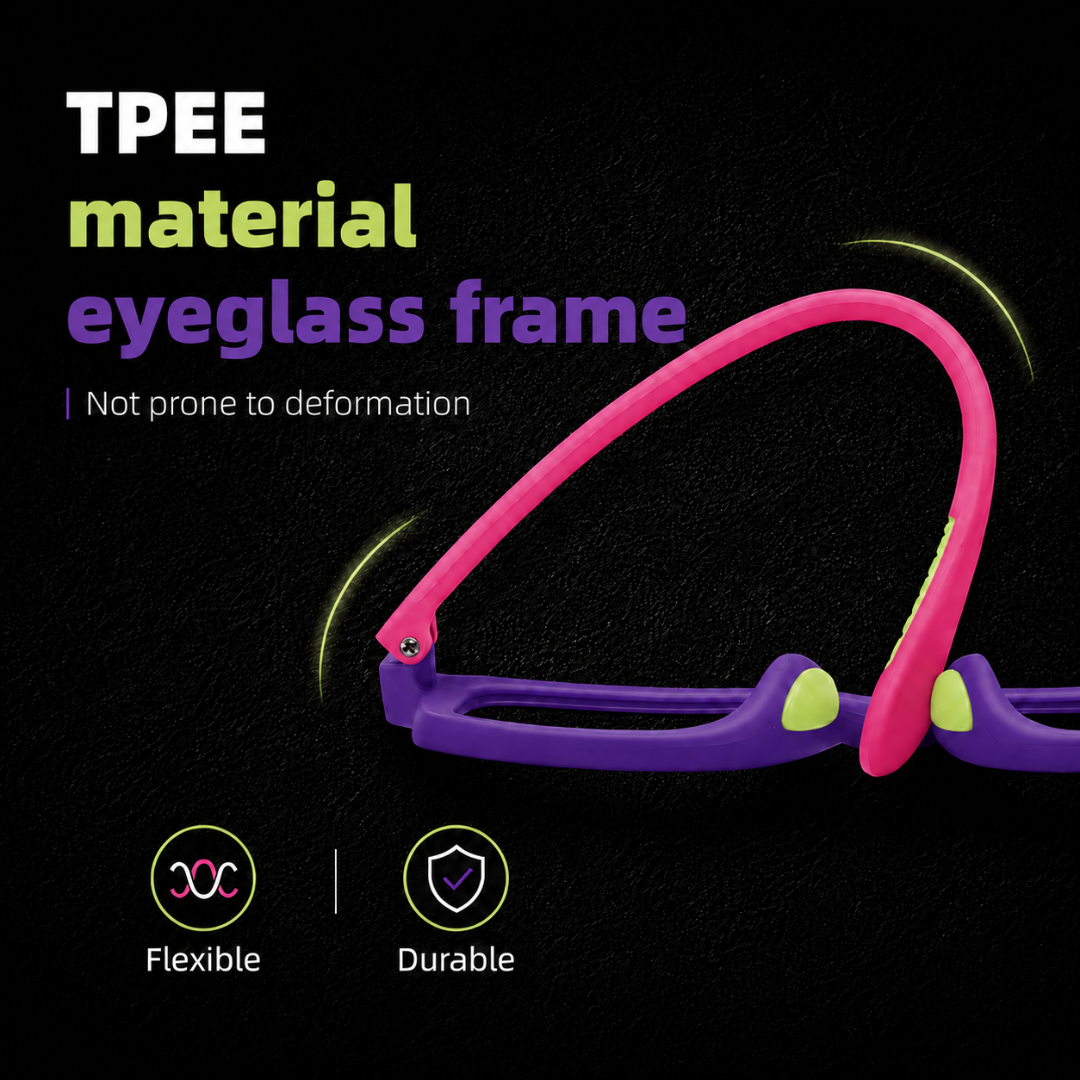 First Lens Dino Dash Kids Blue Light Computer Glasses Violet & Pink - B286