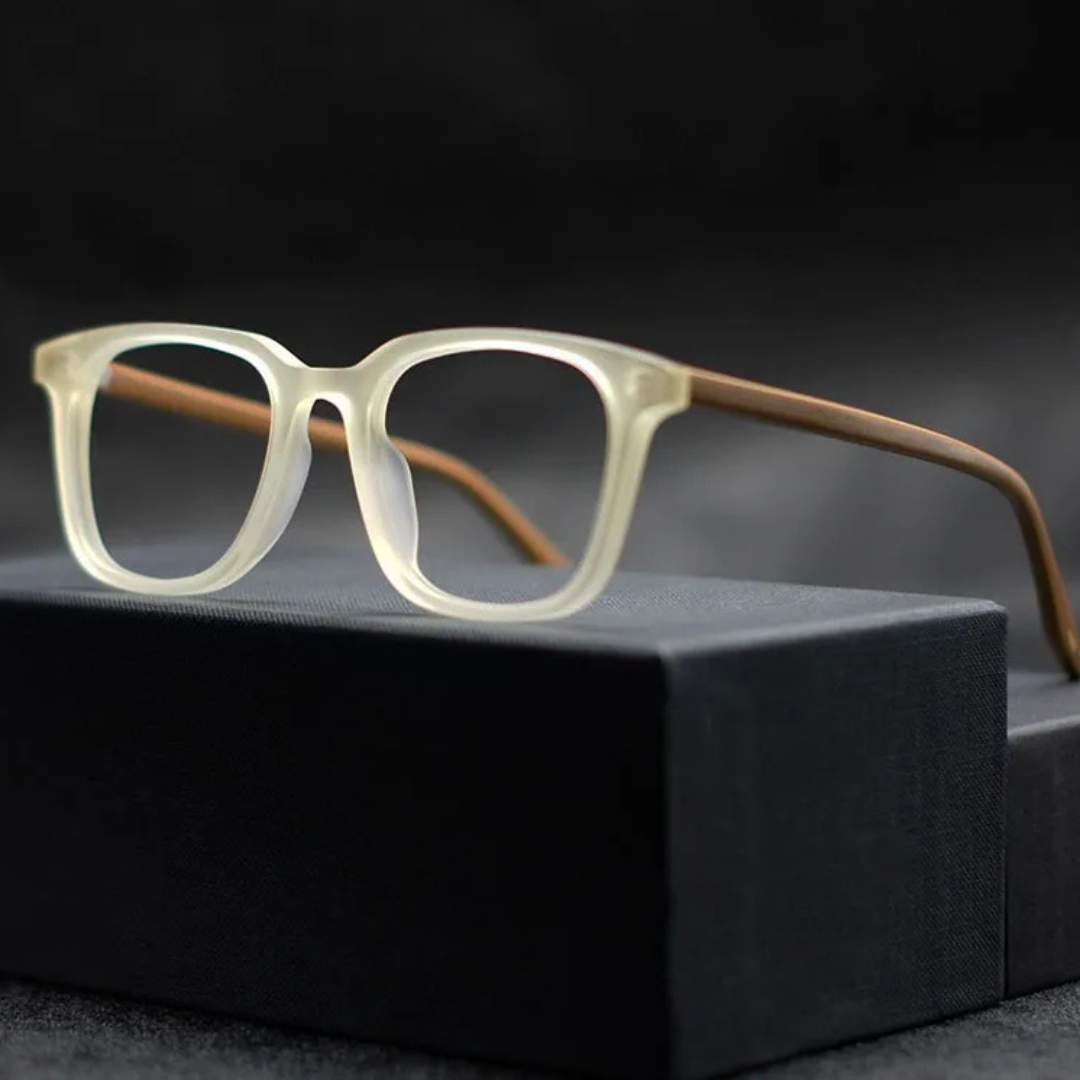 First Lens Frosted Ivory Blue Light Computer Glasses-B101