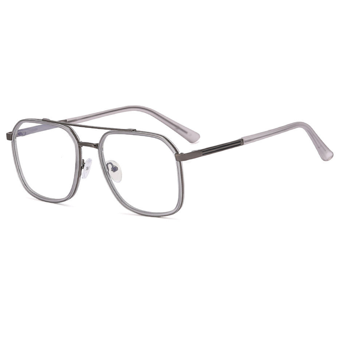First Lens Iron Age Blue Light Computer Glasses- B117-Transaprent-Gray