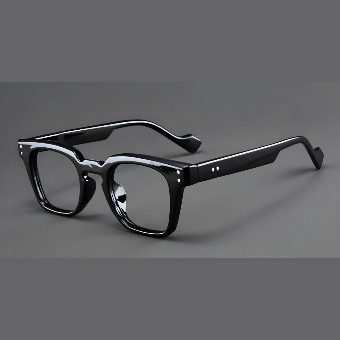 First Lens Jet Black Blue Light Computer Glasses - B103