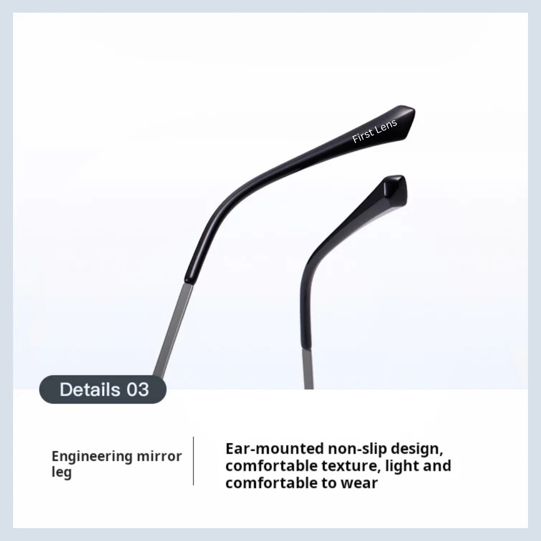 First Lens Magnetix Clip-On Blue Light Computer Glasses- B118-Black-Gun