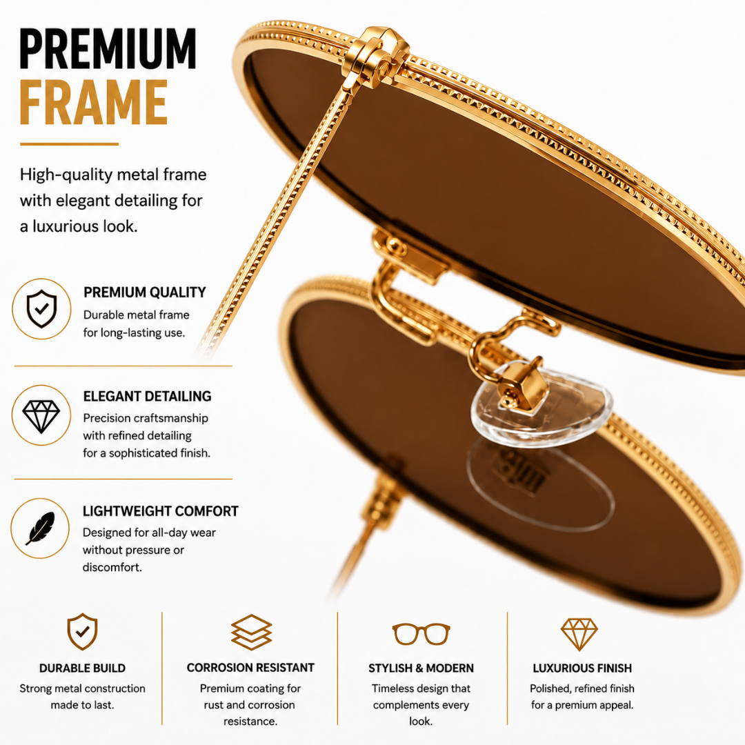 First Lens Musgrav Polarized Sunglasses Brown Gold S498