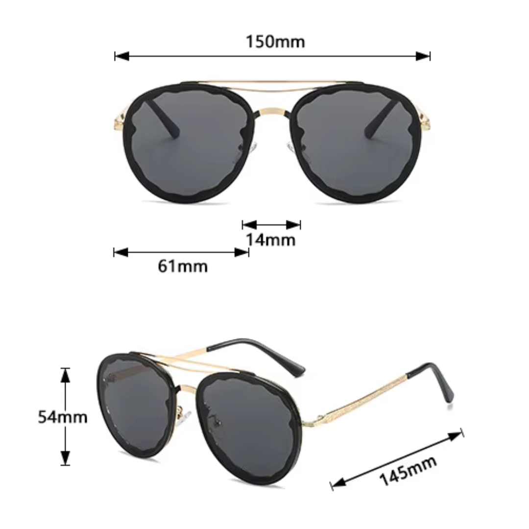 First Lens Noir Luxe Round Sunglasses-S124
