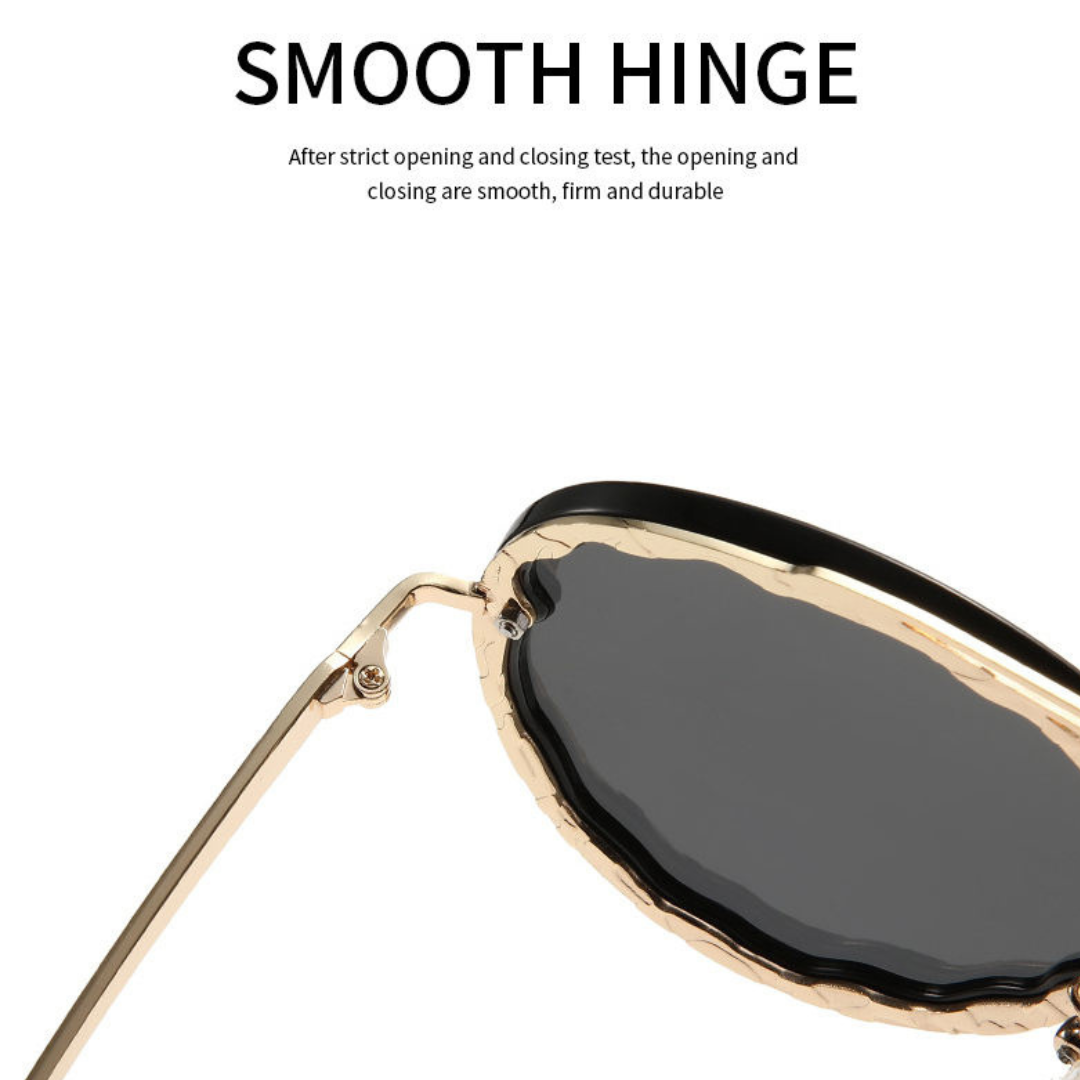 First Lens Noir Luxe Round Sunglasses-S124