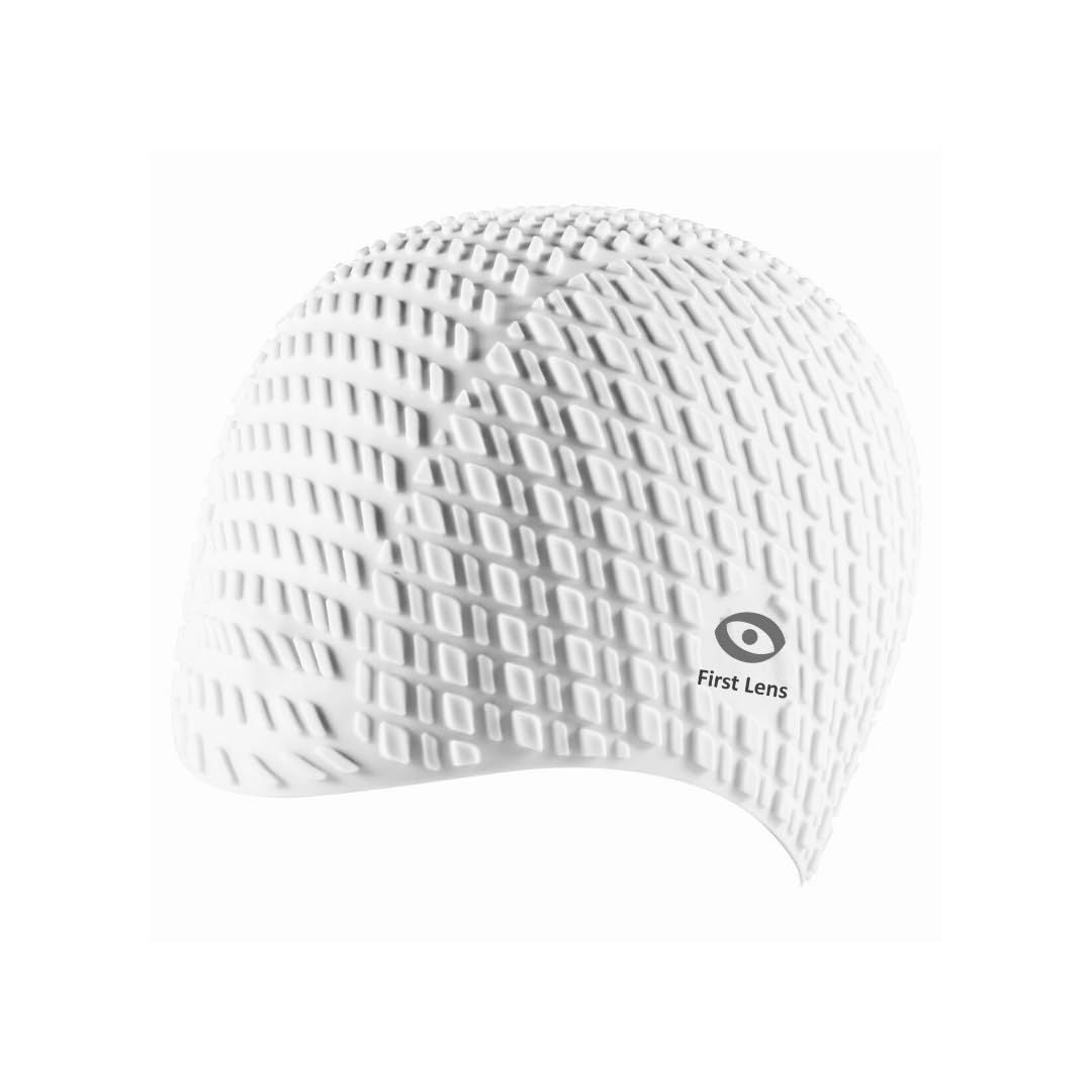 First Lens Square Swimming Cap for Men & Women