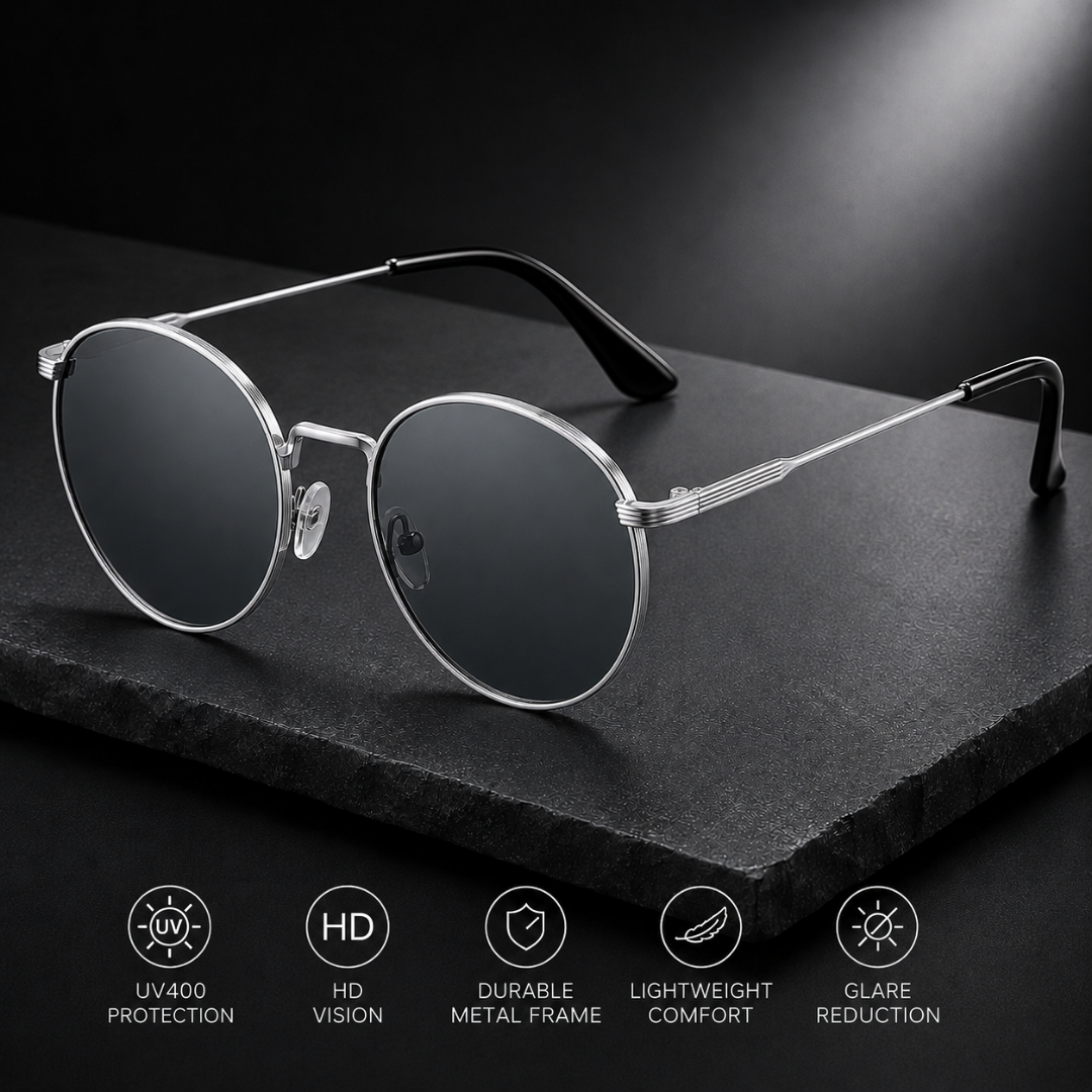 First Lens Tacca UV400 Sunglasses Black Silver S514
