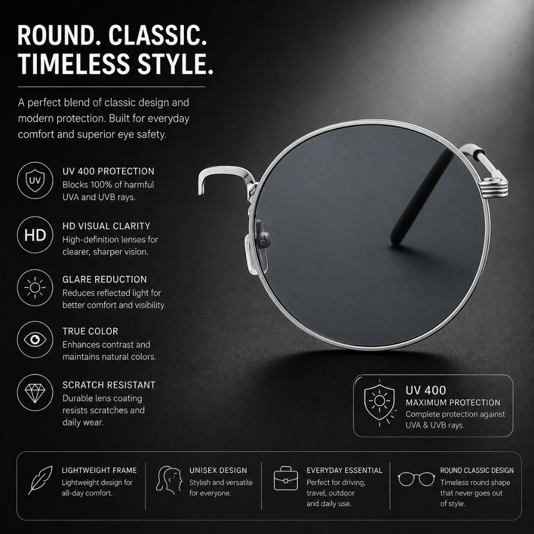 First Lens Tacca UV400 Sunglasses Black Silver S514