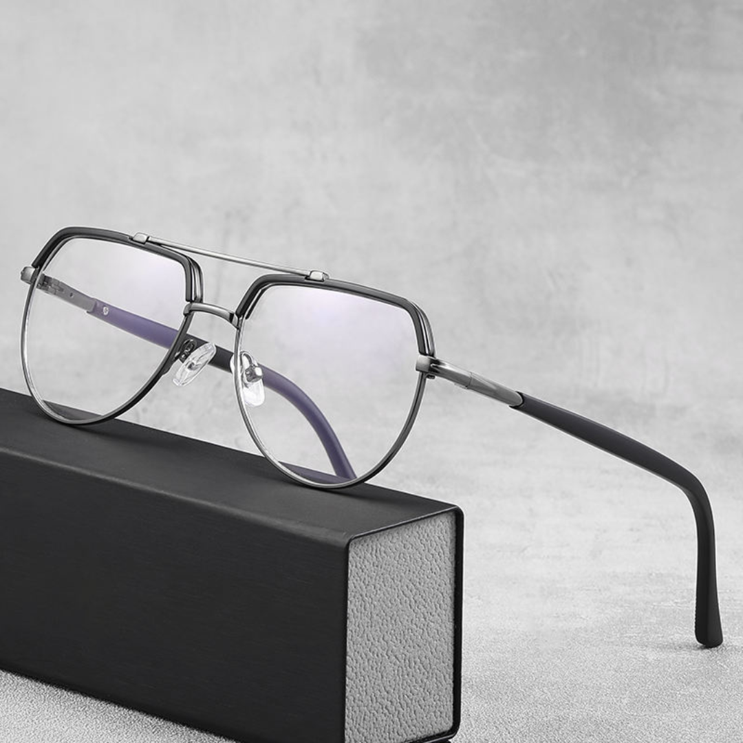 First Lens Hex Blue Light Computer Glasses- B114-Matt-Black