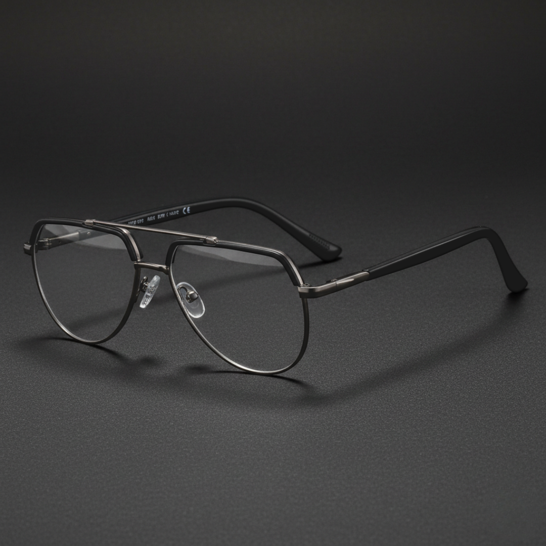 First Lens Hex Blue Light Computer Glasses- B114-Matt-Black