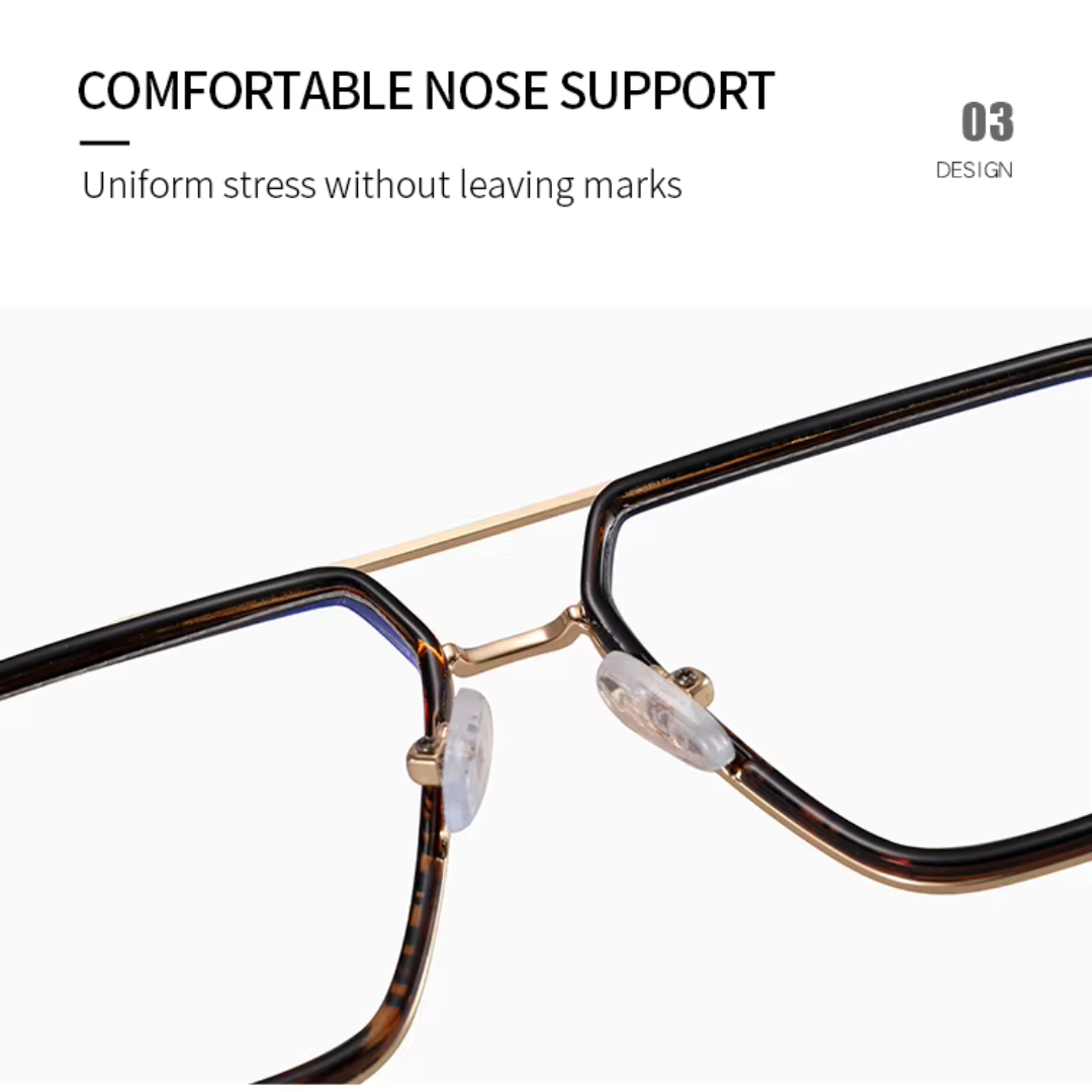 First Lens Urban Hexa Blue Light Computer Glasses- B116 - Matt- Black