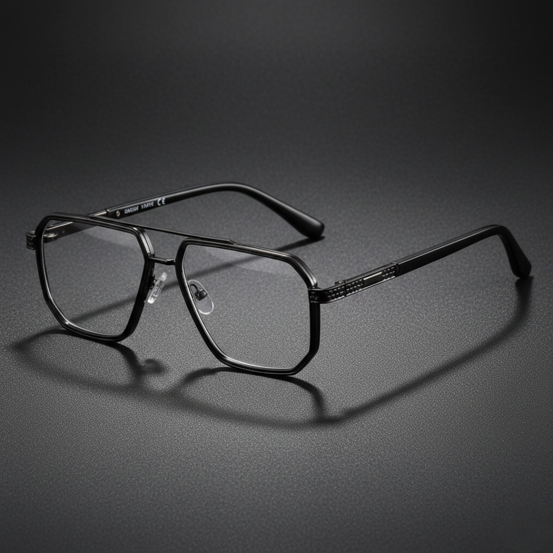 First Lens Urban Hexa Blue Light Computer Glasses- B116 - Matt- Black