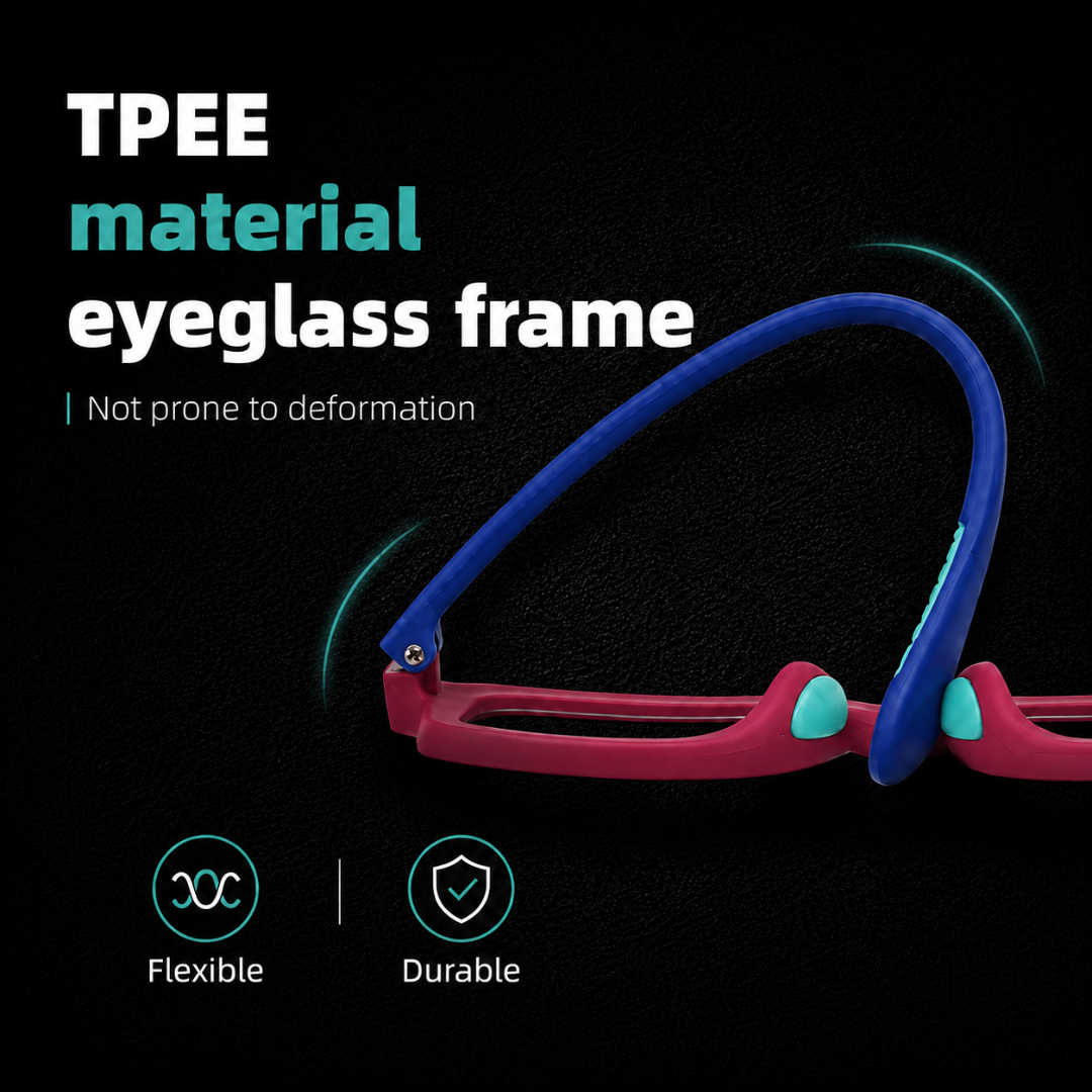 First Lens Dino Dash Kids Blue Light Computer Glasses Lime Green & Lavender - B285