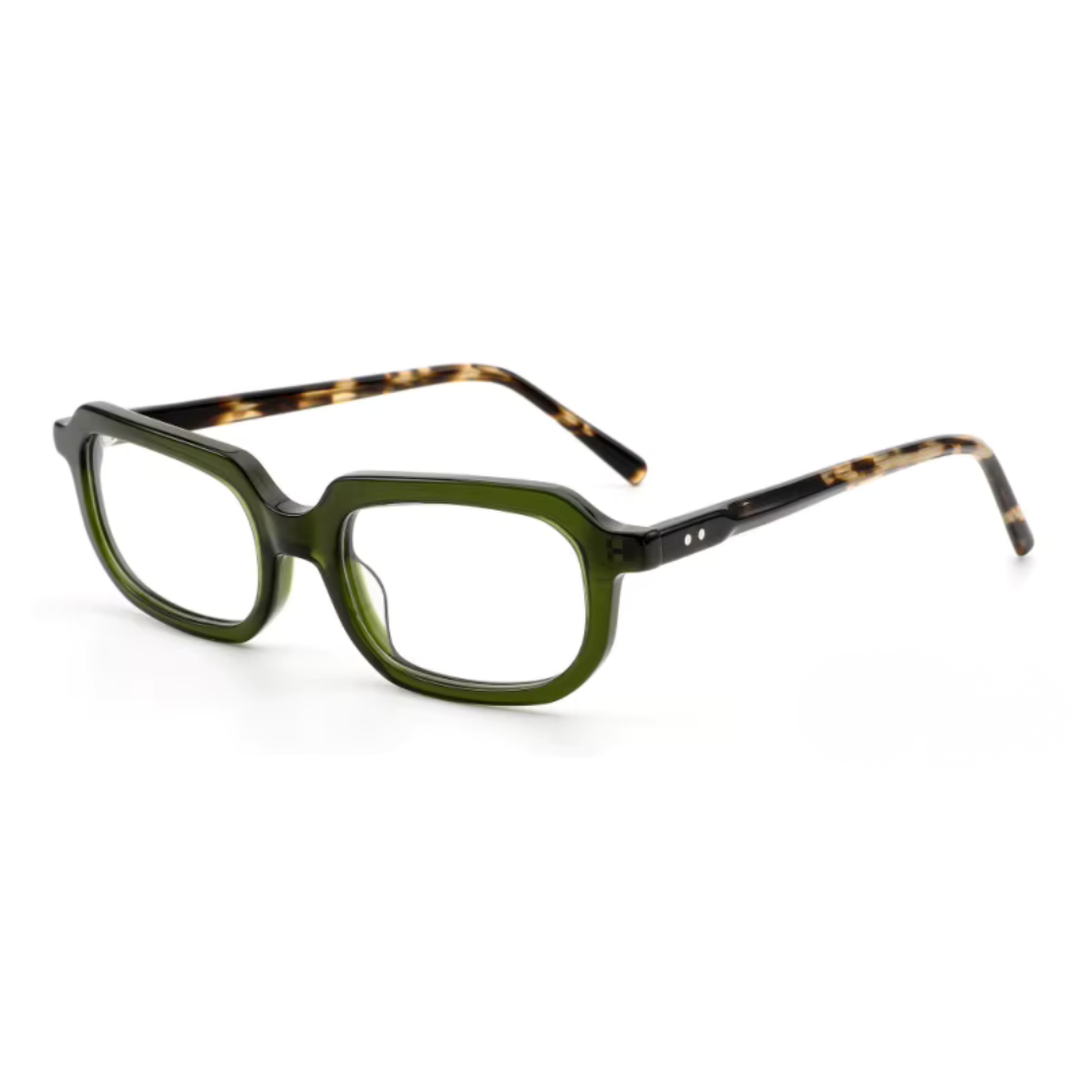 First Lens Florence Blue Light Computer Glasses Olive Green B288