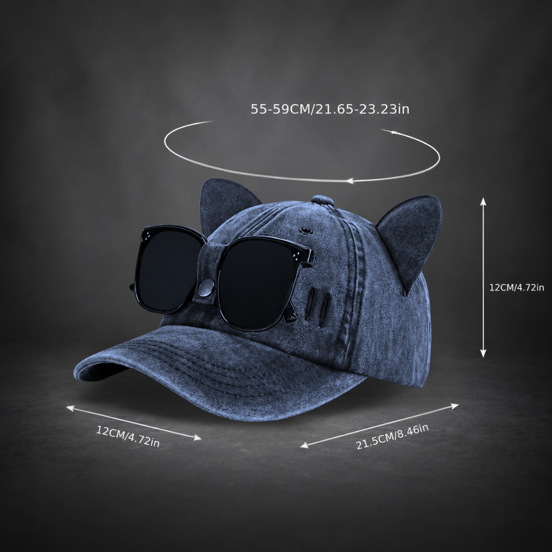 First Lens Kitty Pop Sunglass Cap Blue A081