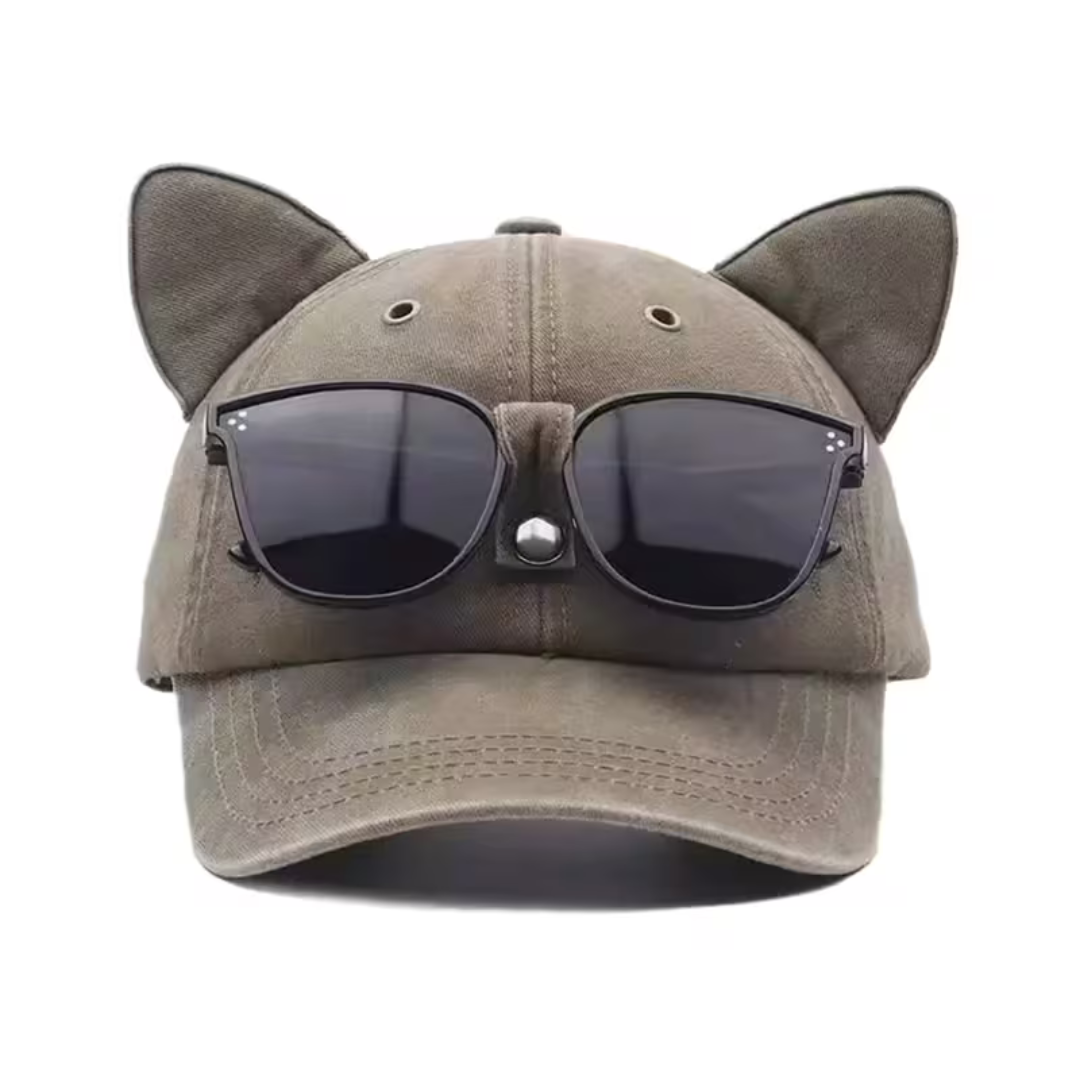 First Lens Kitty Pop Sunglass Cap Khaki A080