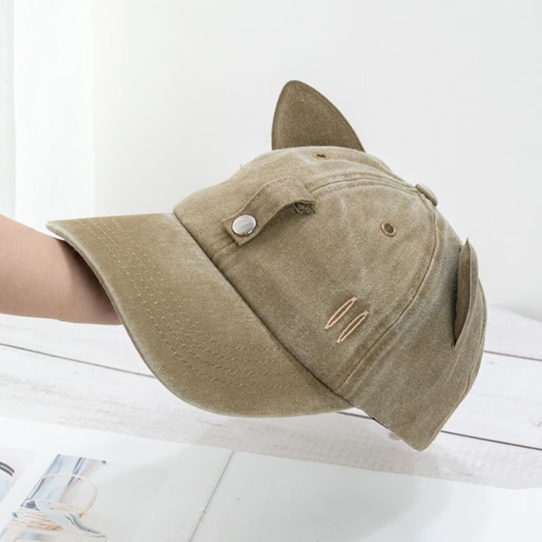 First Lens Kitty Pop Sunglass Cap Khaki A080