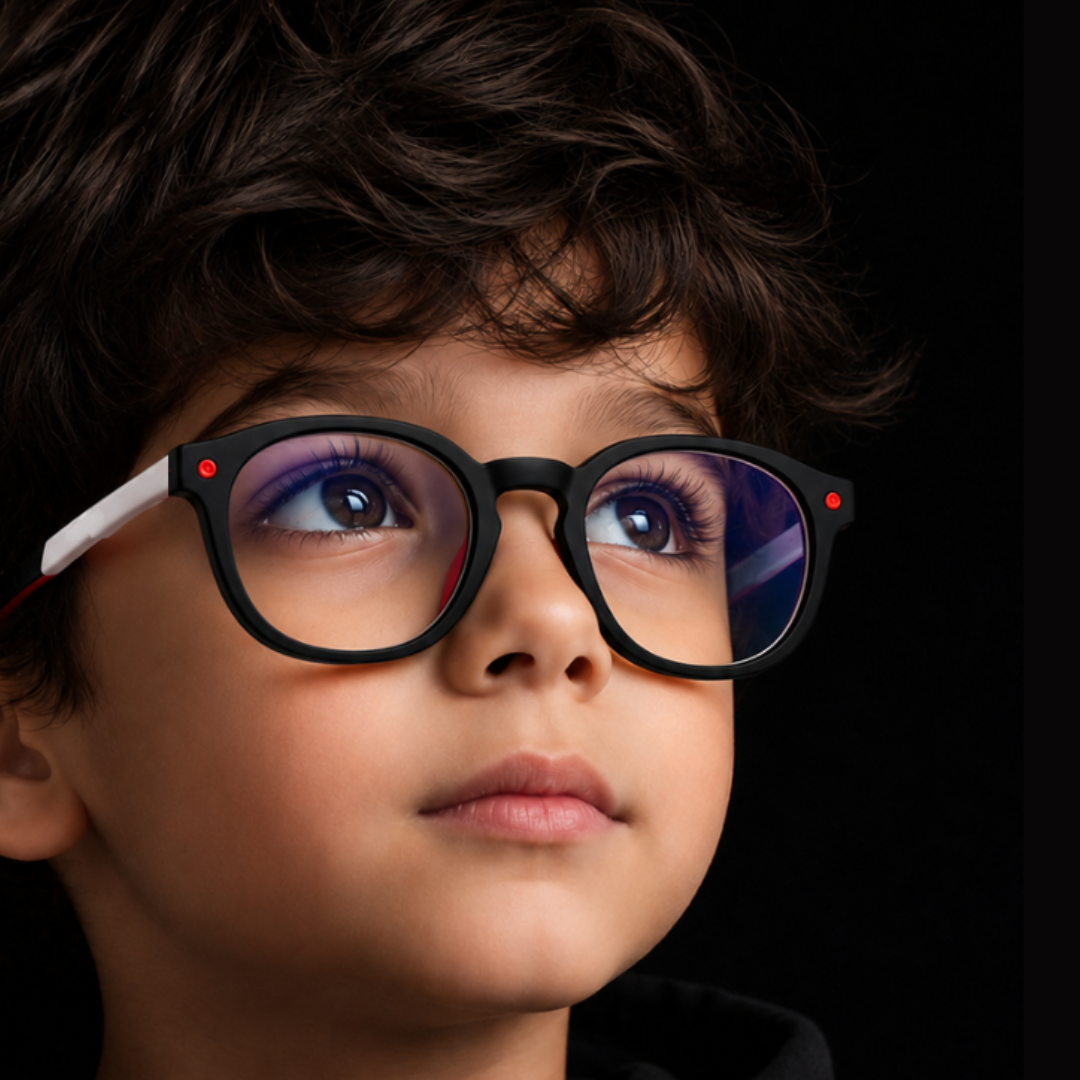 First Lens Little Explorer Kids Blue Light Computer Glasses Black & White - B271