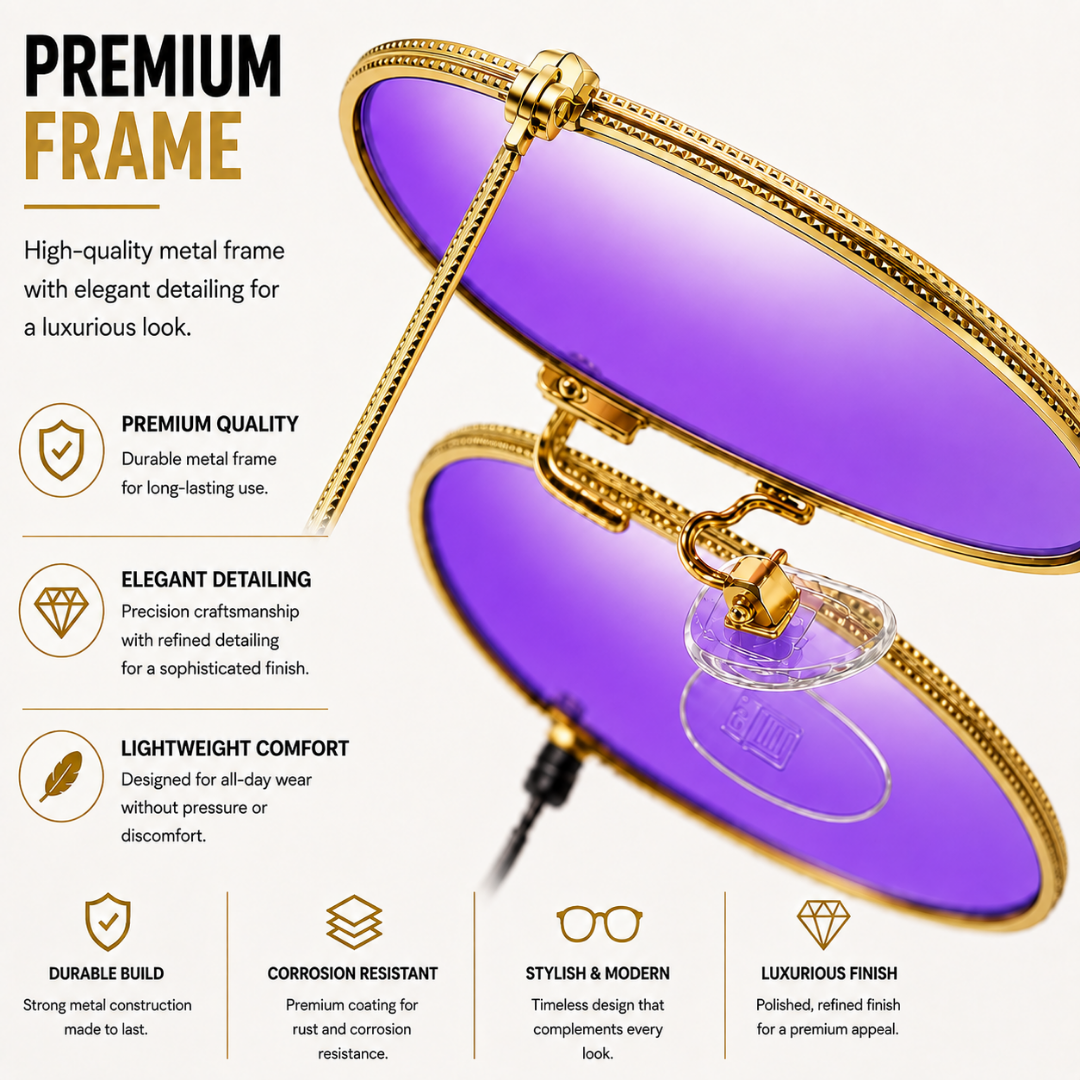 First Lens Polarized Mirrored Sunglasses Purple Gold S511